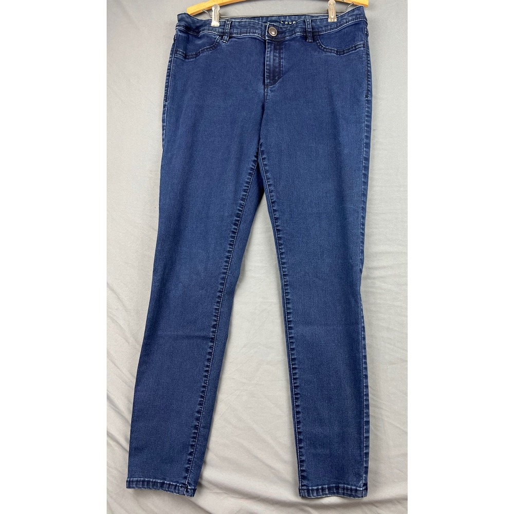 LC Lauren Conrad Jeans Womens 16L Skinny Dark Wash Blue Stretch Denim Excellent